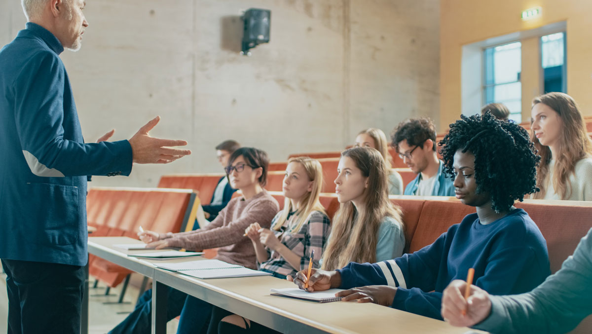 college students learning